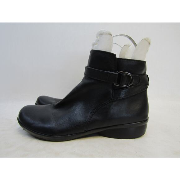 Naturalizer Womens Size 10 M Black Leather Zip Fashion Ankle Boots Bootie - Picture 1 of 11
